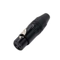 Accuracy Pro Audio XLR302 3 Pin Electrophoresis Black Shell Speaker Cable Canon Plugs XLR Connector Cable Connector